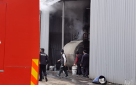 Orman ürünleri fabrikasında yangın