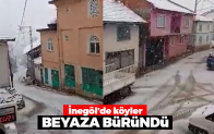 İnegöl’de köyler beyaza büründü