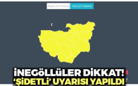 İnegöllüler dikkat! ‘Şiddetli’ uyarısı yapıldı