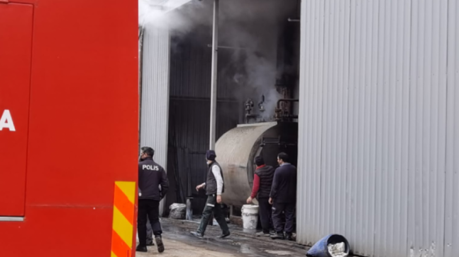 Orman ürünleri fabrikasında yangın