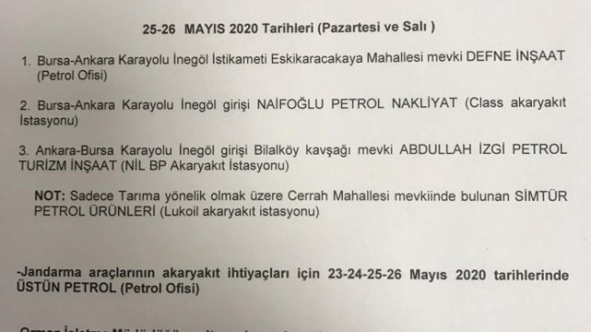 Bayram yasağında nöbetçi petrol istasyonları belli oldu [23-26 Mayıs]