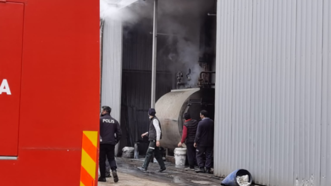 Orman ürünleri fabrikasında yangın