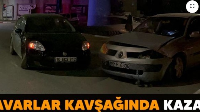 Avarlar kavşağında kaza