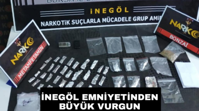 İnegöl emniyetinden büyük vurgun